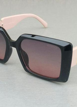 Versace женские солнцезащитные очки черные с розовыми дужкамм с к