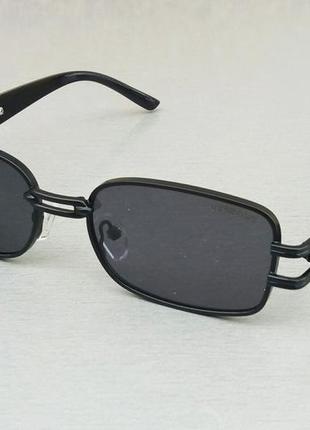 Versace очки унисекс солнцезащитные модные узкие черные в черн...