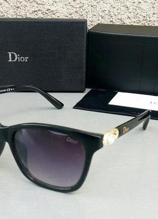 Christian dior жіночі сонцезахисні окуляри чорні з камінням