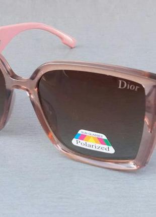 Christian dior очки женские солнцезащитные большие бежево розо...