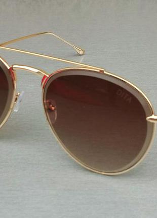 Dita окуляри краплі чоловічі сонцезахисні коричневі в золоті