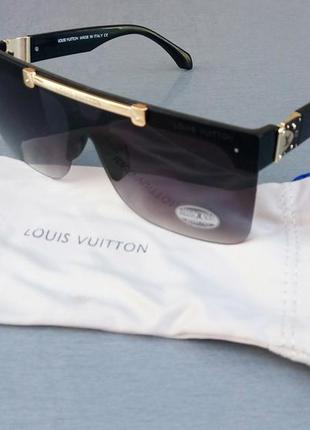 Louis vuitton очки маска женские солнцезащитные большие черные...