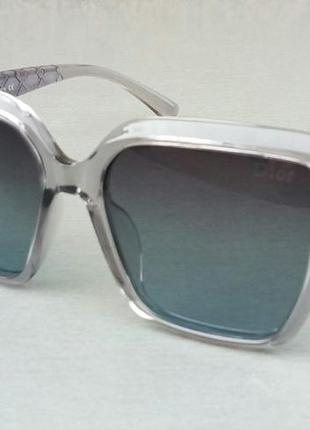 Christian dior очки женские солнцезащитные большие серые с гра...
