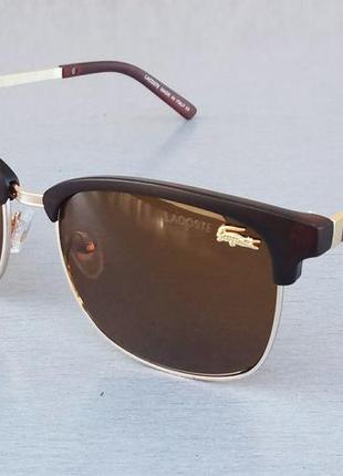 Lacoste очки унисекс солнцезащитные коричневые
