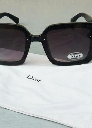 Christian dior стильные женские солнцезащитные очки черные с л...