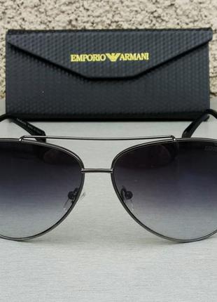 Emporio armani очки капли мужские солнцезащитные темно серые в...