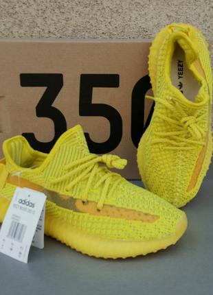 Adidas yeezy boost 350 reflective кроссовки женские желтые