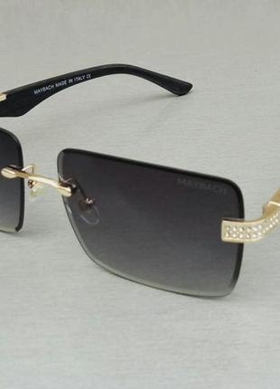 Maybach очки унисекс солнцезащитные черные с деревянными дужка...
