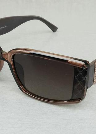 Chanel модные узкие женские солнцезащитные очки коричневые с з...