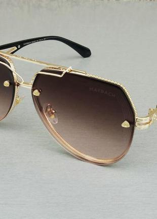 Maybach очки капли мужские солнцезащитные коричневые в золотой...