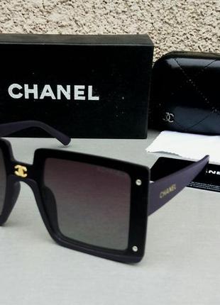 Chanel жіночі сонцезахисні окуляри великі прямокутні темний ба...