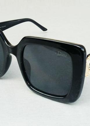 Christian dior жіночі сонцезахисні окуляри великі стильні чорн...