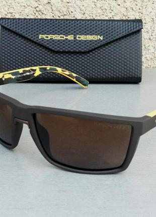 Porsche design очки мужские солнцезащитные коричневые с желтым...