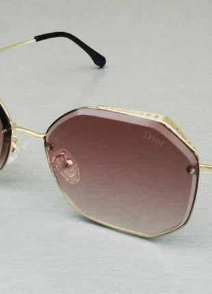 Christian dior очки женские солнцезащитные коричнево бежевый г...