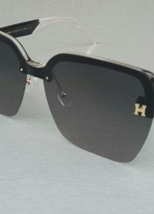 Hermes очки женские солнцезащитные модные большие черно серые ...