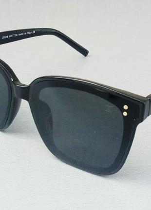 Louis vuitton очки женские солнцезащитные большие черные с зол...