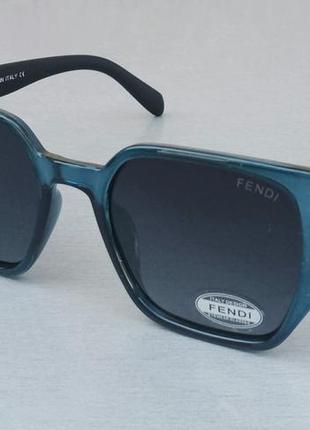 Fendi окуляри жіночі сонцезахисні у синій оправі прозорою