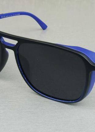 Police очки мужские солнцезащитные черные с синим поляризирова...