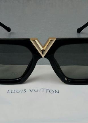 Louis vuitton стильные женские солнцезащитные очки черные с зо...