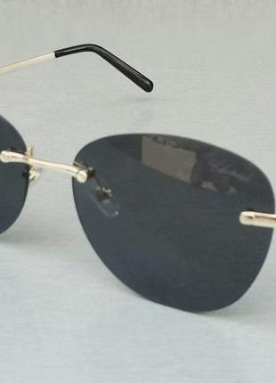Chopard очки женские солнцезащитные черные безоправные