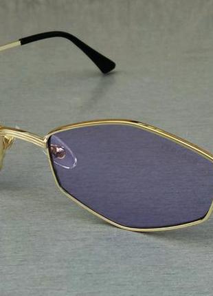 Versace стильные солнцезащитные очки унисекс сиреневые в золот...