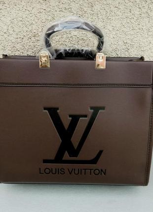 Louis vuitton стильная женская сумка коричневая