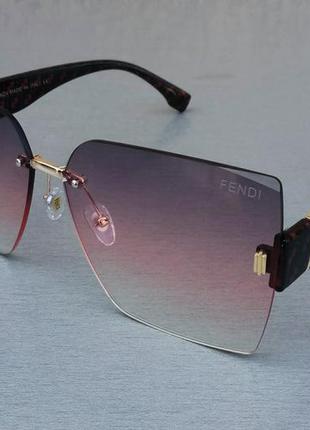 Fendi стильні жіночі сонцезахисні окуляри рожево фіолетовий гр...