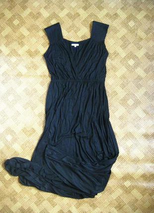 Чёрное платье в пол с открытым декольте сарафан tommy & kate ☕...