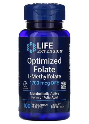 Оптимизированный фолат, Optimized Folate, Life Extension, 1000...