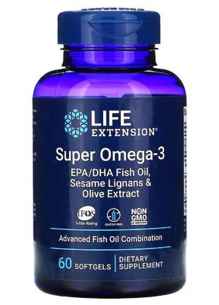 Супер Омега-3, Omega Foundations, Super Omega-3, Life Extensio...