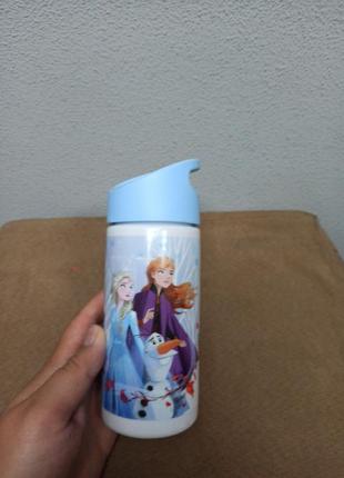 Дитяча пляшечка для води з трубочкою frozen