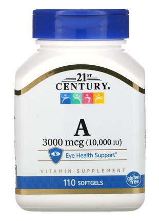 21st Century, вітамін A, 3000 мкг (10 000 МО), 110 капсул