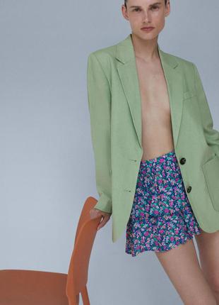 Хит продаж юбка-шорты в мелкий цветочек zara 🌸 разноцветная юб...