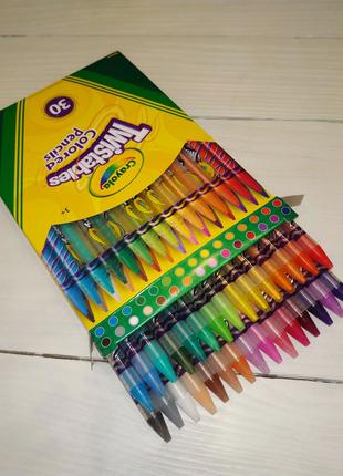Crayola выкручивающиеся карандаши 30 цветов