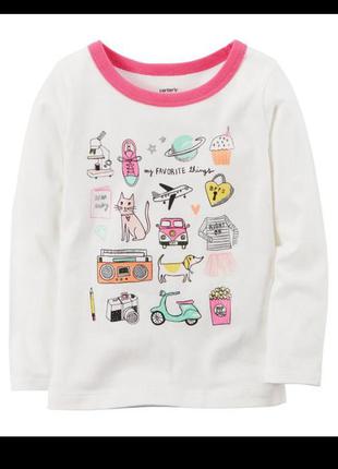 Реглан свитер кофточка футболка с длинным рукавом для девочки