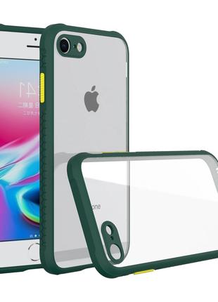 Противоударный чехол бампер для iPhone 6 6s зеленый прозрачный...