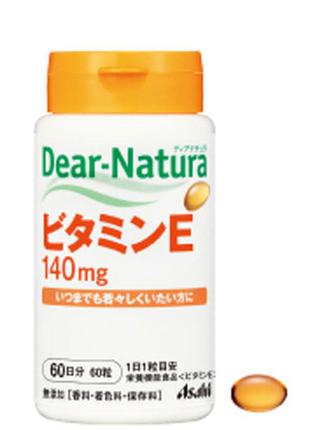 Витамин е от asahi dear-natura, япония, 60 шт.