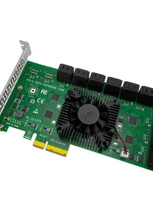 Контроллер 20 портов SATA на PCI-E x4, адаптер