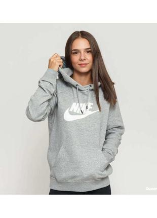 Худі толстовка nike w nsw essential hoodie gray white