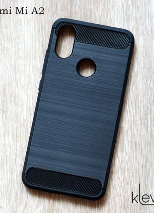 TPU чехол накладка для Xiaomi Mi A2 (black "Carbon")