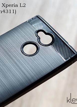 TPU чехол накладка для Sony Xperia L2 (h4311) (черный "Carbon")