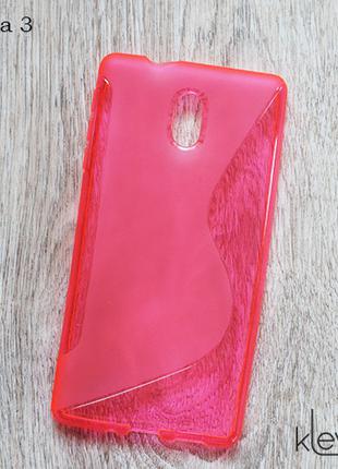 Чехол накладка S-Line для Nokia 3 (розовый)