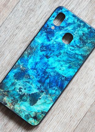 TPU чехол Malachite для Samsung Galaxy A30 (SM-A305) (сине-зел...