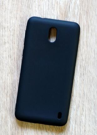 Ультратонкий силиконовый чехол Candy для Nokia 2 (черный)
