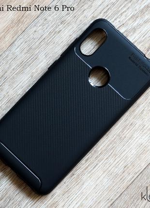 TPU чехол Carbon Line для Xiaomi Redmi Note 6 Pro (черный)