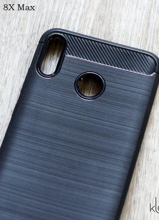 TPU чехол накладка для Honor 8X Max (ARE-AL00) (black "Carbon")