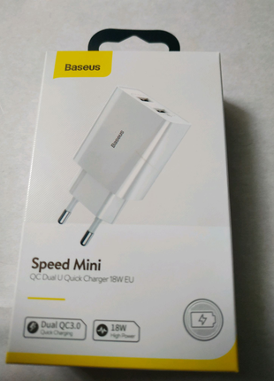 СЗУ Baseus Speed Mini 18w Dual USB.новое.