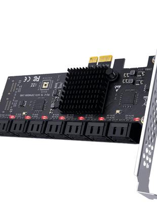Контроллер 16 портов SATA на PCI-e x1, адаптер