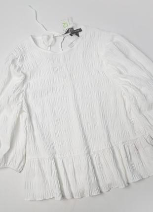 Белая свободная рубашка блуза вискоза