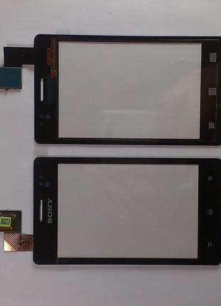 Сенсорное Стекло Sony-Ericsson ST27, Xperia Go черное original.